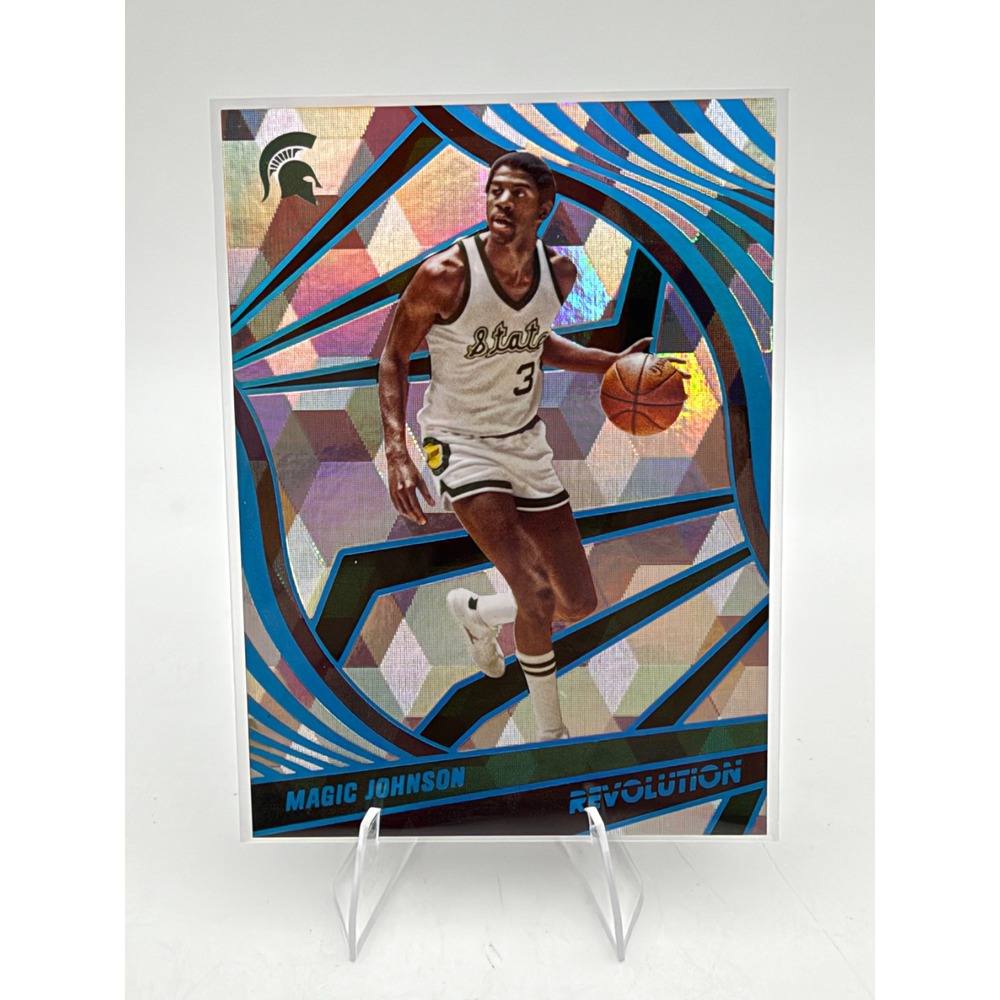 2022 Panini Chronicles Revolution Magic Johnson Cubic 26/50 Michigan State #96